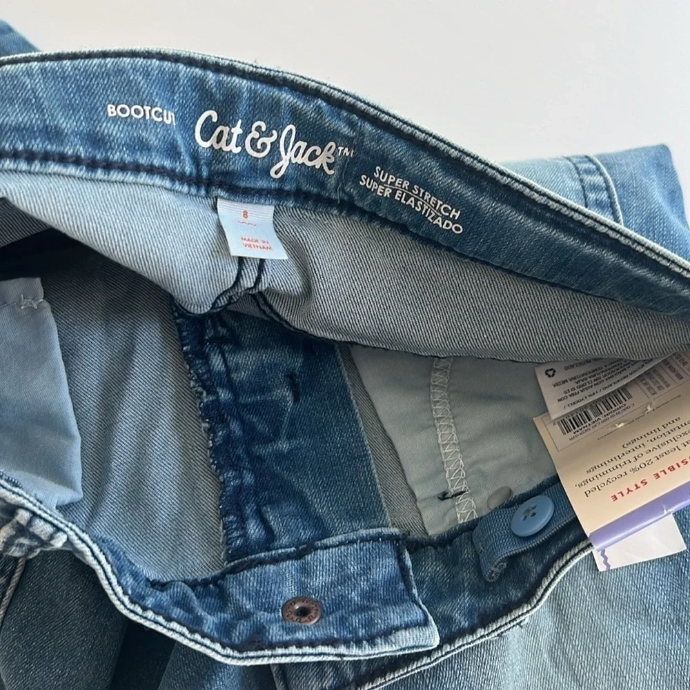 Cat & Jack Bootcut Super Stretch Jeans In Medium Wash! NWT!
